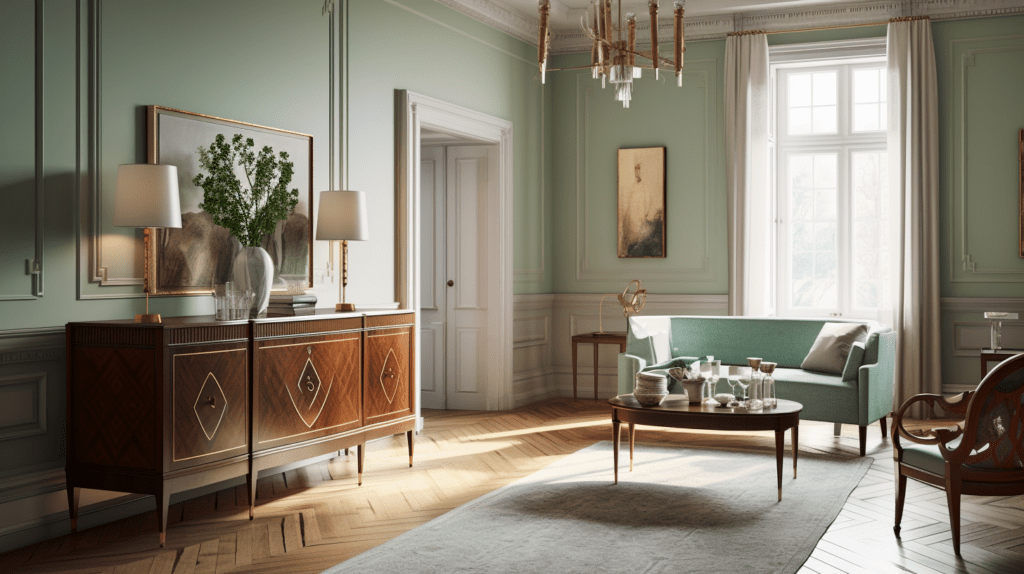 Obraz tradycyjnych mebli, podkreślających wyszukane szczegóły i staranne wykonawstwo