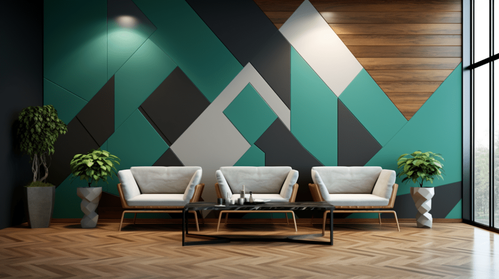 Kolor szałwi we wnętrzu